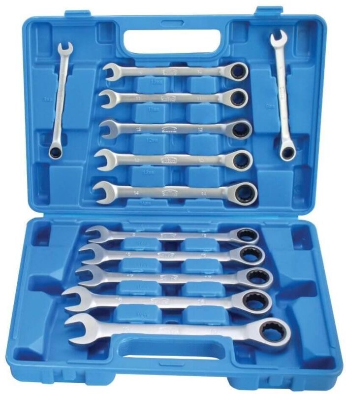 Satra klucze pł-ocz z grzechotką 8-19mm