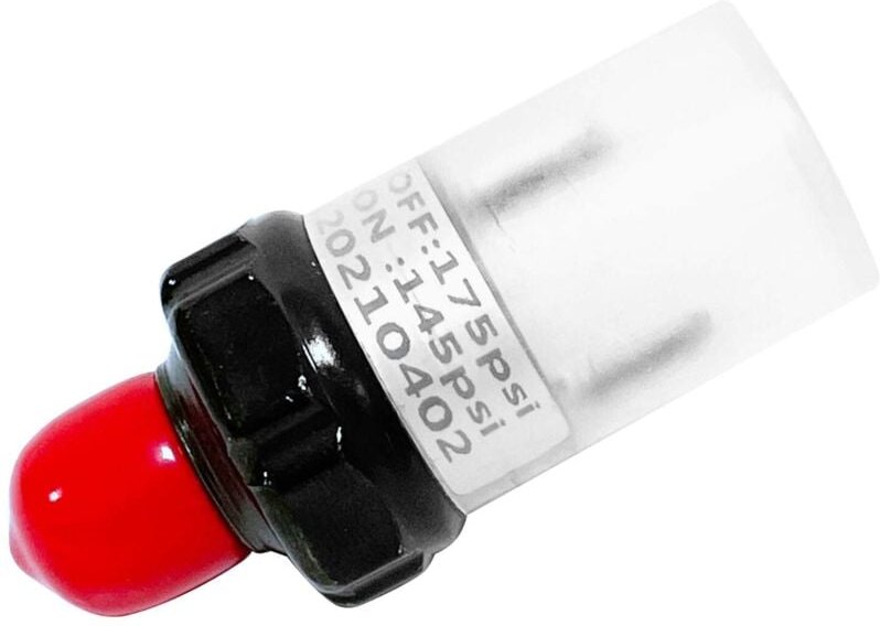 Luftdruckschalter, Tankmontage, 1/4''NPT, 145-175PSI/ 12/24V, für Zug-/Lufthornkompressoren.