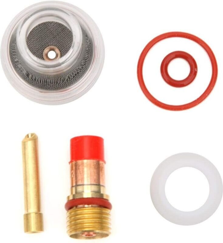 Keyoung - TIG-Brennergaslinsen Spannzangen Glasschale für TIG-17 18 26 Zubehör für Schweißbrenner-Kits(2.4MM)