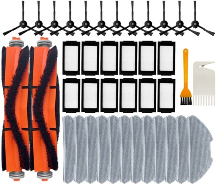 40 pcs für Roboter Staubsauger MJSTS1 Wichtigsten Seite Pinsel Filter