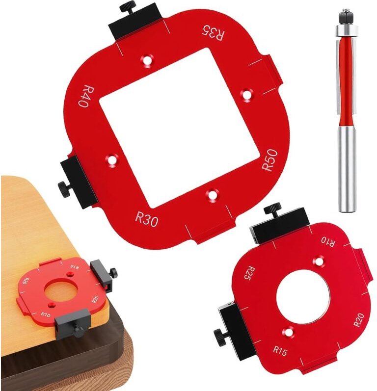 2 Pieces Router Jig Radius Templates for Router, Milling Templates for Router, 4 in 1 Router Template for Woodworking R1...
