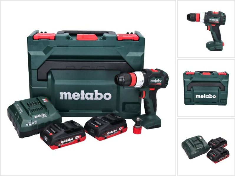 Metabo - bs 18 lt bl q Akku Bohrschrauber 18 v 75 Nm Brushless + 2x Akku 4,0 Ah + Ladegerät + x