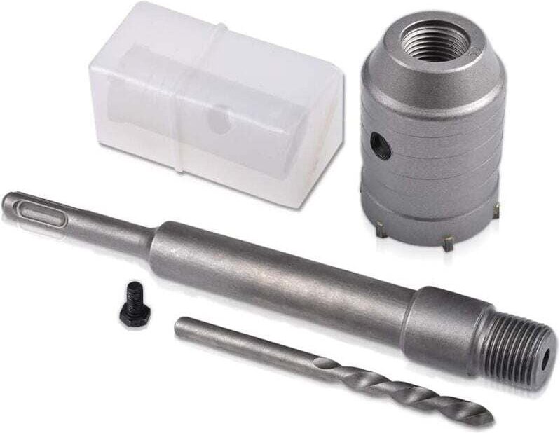 65-mm-Betonlochsäge mit Rundgriff, SDS-Plus-Schaft und Lochschneider für Beton/Stein/Ziegelwände
