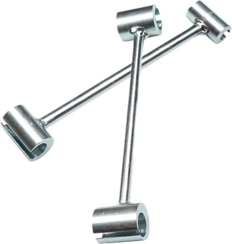 Zwei Türscharnier-Einstellschlüssel, einstellbar von 8-25 mm, gebürsteter Stahl, silberfarben