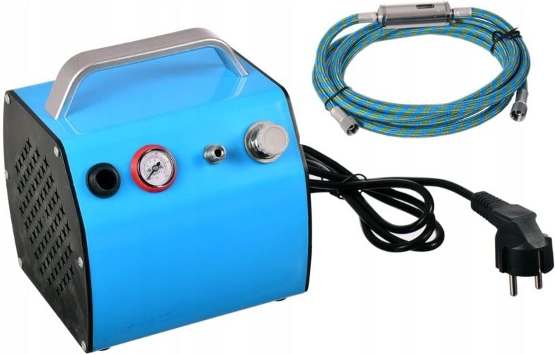Airbrush-Kompressor, Leise, Ölfrei, Reduzierer, Manometer, 0,3-L-Zylinder