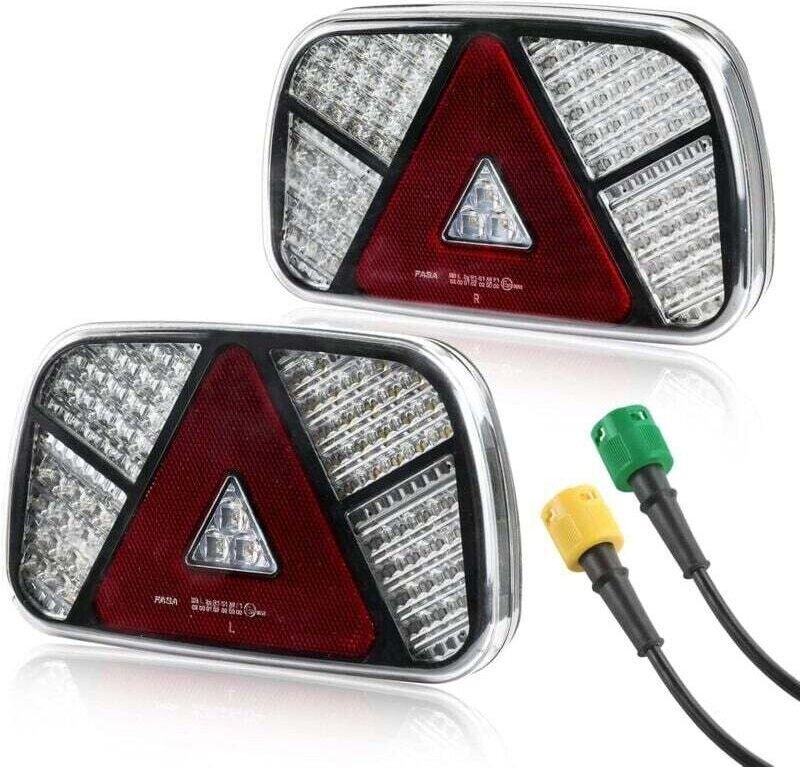 Wasserdichtes 12V/24V-Anhänger-Rücklichtset mit Blinker/Bremslicht/Rückfahrscheinwerfer/Nebelscheinwerfer/Reflektor