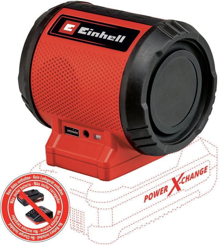 Einhell Akku-Lautsprecher TC-SR 18 Li BT - Solo Power X-Change (Lithium-Ionen, max. 85 dB, Bluetooth, AUX-/USB-Anschluss...