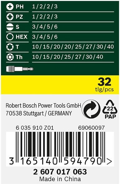 Bosch Prom 32-tlg. Schrauberbit-Set im Di - 2607017063