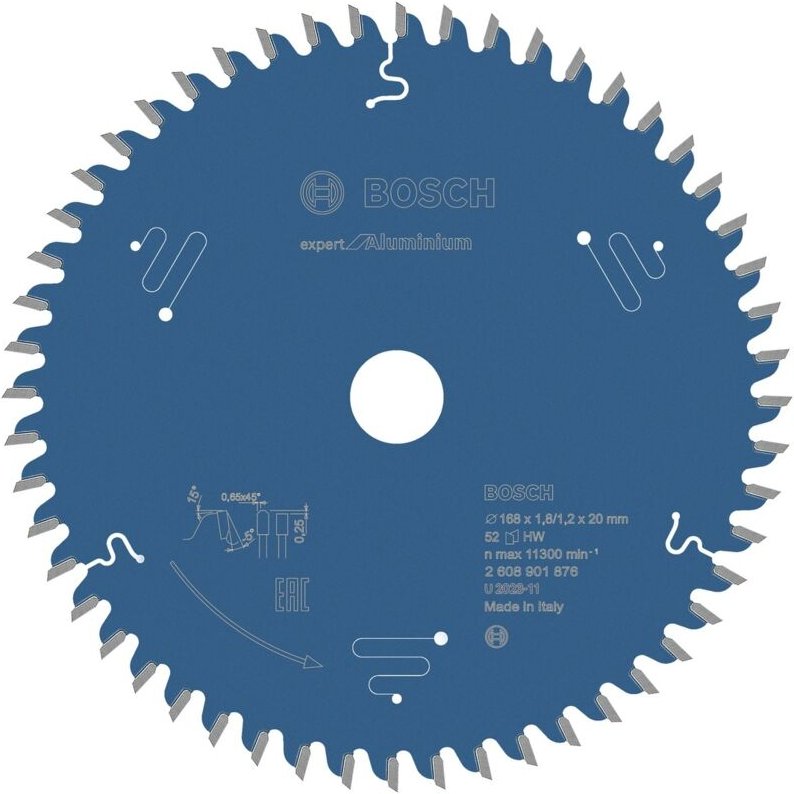 Expert for Aluminium 168 x 20 x 1,8/1,2 mm, T52