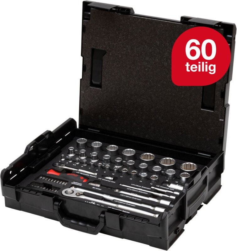 Wiha - Steckschlüssel- und Bit Set 1/4' und 1/2' 60-tlg. inkl. L-Boxx (44685)