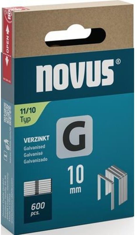 Steinel Novus Flachdrahtklammern g Typ 11 600 Stück 10mm - 042-0797