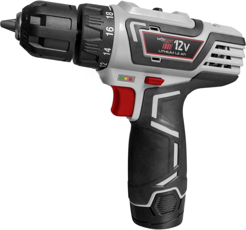 12 v 1,3 Ah Akku-Schraubendreher-Bohrmaschine - Worgrip