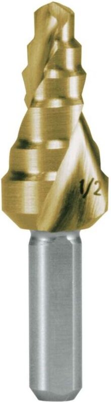 Ruko - Stufenbohrer HSS-TiN in Zollabmessungen mit Kreuzanschliff Größe Nr. 7