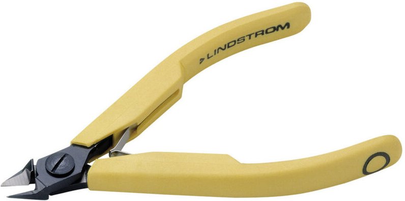 Lindström Elektronik-Seitenschneider, spitzer Kopf, ausgekehlt, kw, ganze Länge: 110 mm
