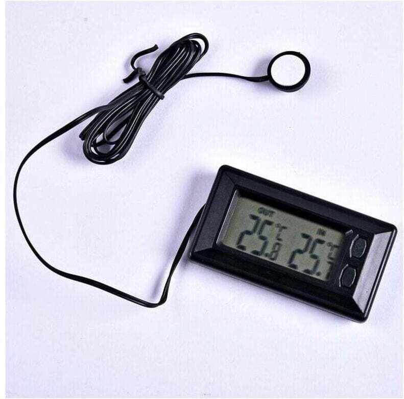 Auto-Innen- und Außenthermometer, LCD-Digitaldisplay-Thermometer mit 1,5 m Kabel