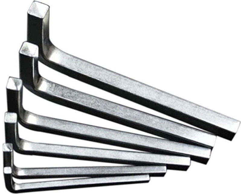 Set aus 6 L-förmigen Sechskant-Schlüsseln, Sechskantschlüssel, 4-angelige Schlüssel, Schraubendreher 3-8 mm