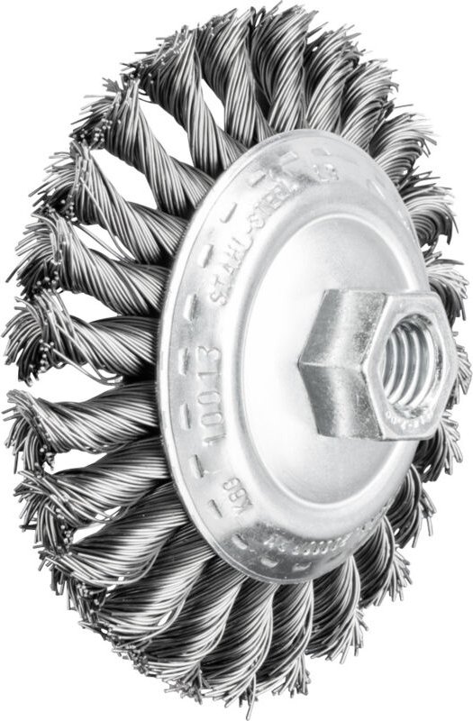 PFERD Kegelbürste gezopft KBG Ø 100 x 13 mm M14 Stahl-Draht-Ø 0,50 für für Winkelschleifer 43313001