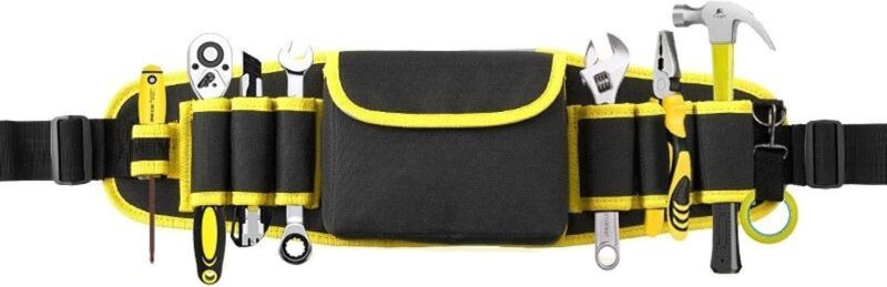 BEBUSINGOTO Professionelle Werkzeugtasche, verstellbare Werkzeuggürteltasche, Werkzeugtasche, Elektriker-Werkzeuggürtel,...