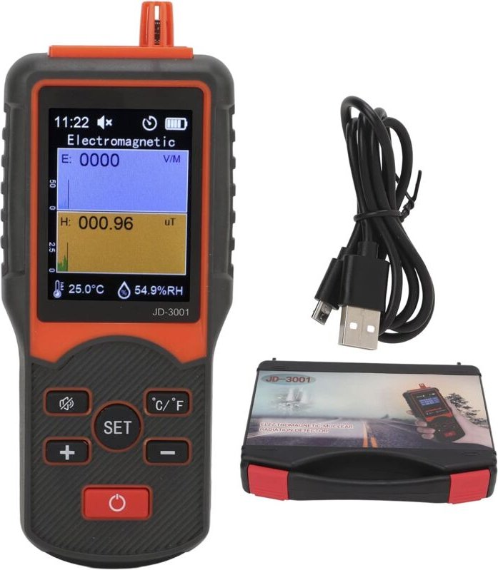 JD-3001 Geigerzähler, Röntgenzähler, multifunktionaler radioaktiver Detektor für nukleare Strahlung, elektromagnetische ...