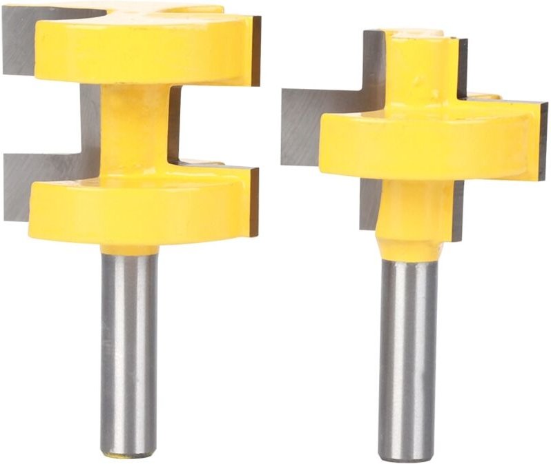 Eosnow 2 Stücke 8mm Schaft Vierkantzahn Fräser Hohe Härte Holzbearbeitung Fräser WerkzeugRouter 8x11