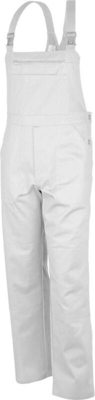 Qualitex Latzhose "basic", Größe: 48, Farbe: weiß