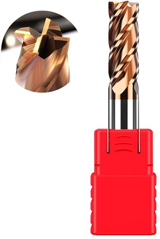 4-schneidiger Zylinderschaftfräser – 10 mm – Härte HRC55 – CNC-Hartmetall-Schaftfräsersatz zum Bohren – Werkzeug für leg...