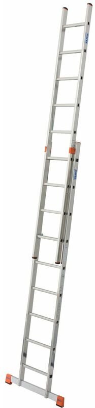 Monto-Fabilo Alu Schiebeleiter Anlegeleiter 2 x 9 Tritte l 440 cm 2-tlg. - Krause