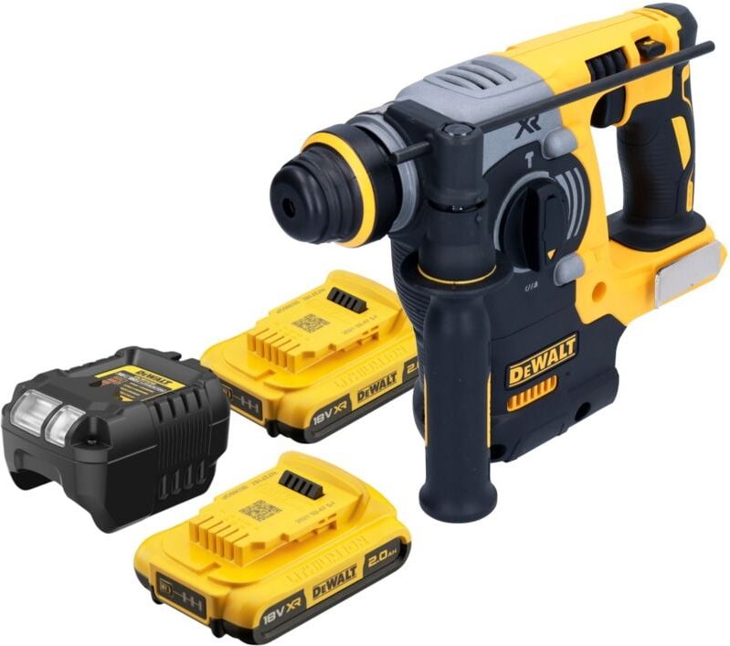 DeWalt DCH 273 D2 Akku Kombihammer 18 V 2,1 J SDS Plus Brushless + 2x Akku 2,0 Ah + Ladegerät