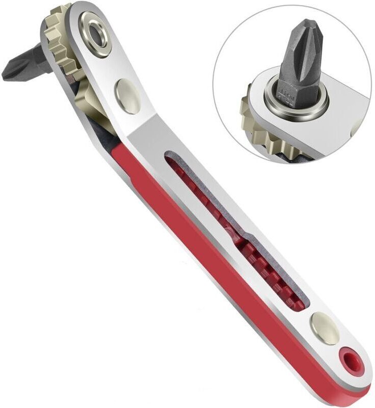 Mini-Ratschenschlüssel, Schlitzschraubendreher, Kreuzschlitzschraubendreher, bidirektionale Ratsche, Schlitzschraubendre...