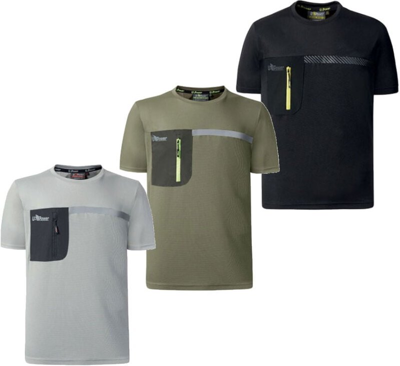 U Power Christal Arbeits-T-Shirt - XXXXL - Schwarze