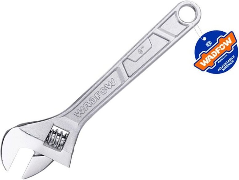 WADFOW Verstellbarer Schraubenschlüssel, 375 mm, Karbonstahl, Schnellverstellung, ergonomischer Griff