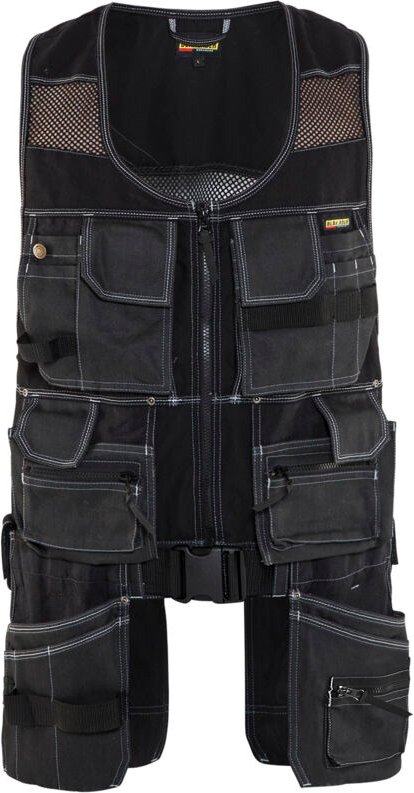 Ärmelloser Arbeitsschutzweste X1900 Multitaschen 3119 - Schwarz XL