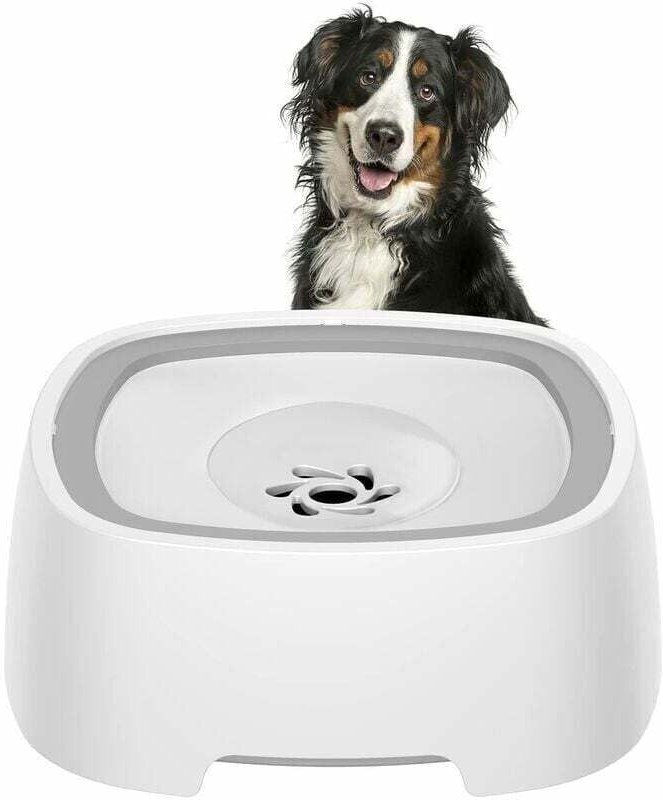 Vtizikl Gamelle Eau Chien Anti Eclaboussure, 1,5L Gamelle Anti Eclaboussure Chien, Gamelle Chien pour Animal Anti-Dé Bor...