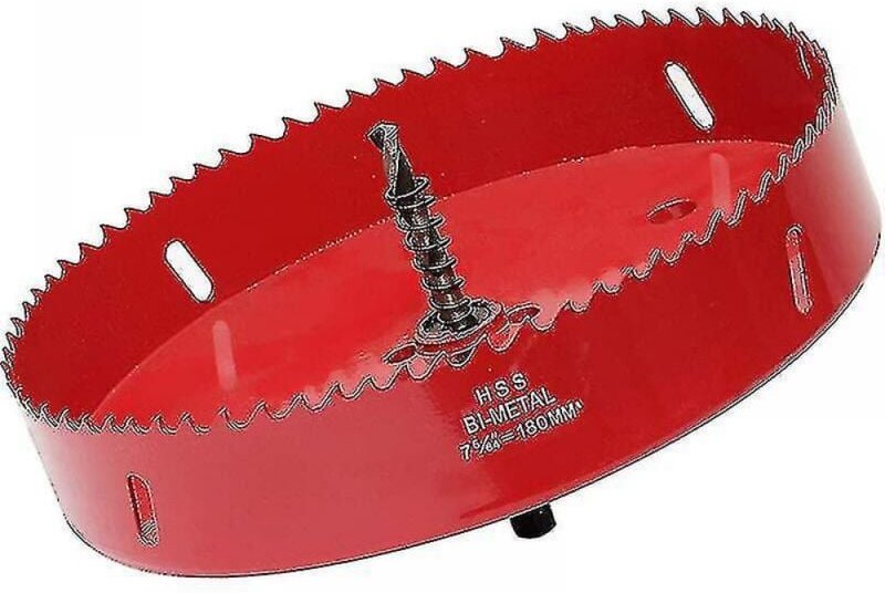 BEBUSINGOTO Clover Lochsäge 180 mm, HSS M42 Bi-Metall-Schnellarbeitsstahl, Lochschneider mit Sechskantschaft und Bohrer ...