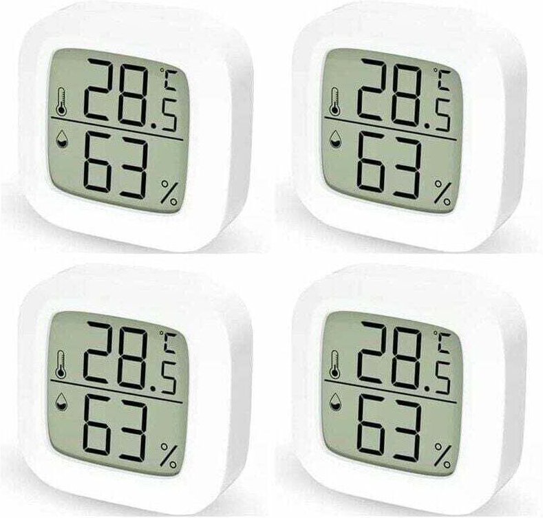 4er-Set digitale Thermometer und Hygrometer für den Innenbereich, digitales Thermometer für Zuhause, digitales Thermomet...