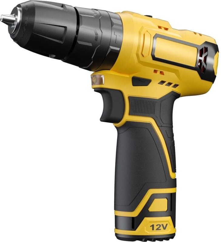 PULITUO 12-V-Akku-Schlagbohrmaschine, Schlagbohrmaschinen-Set, Akkuschrauber mit 3/8-Zoll-Metallbohrfutter, 21+1+1 Drehm...