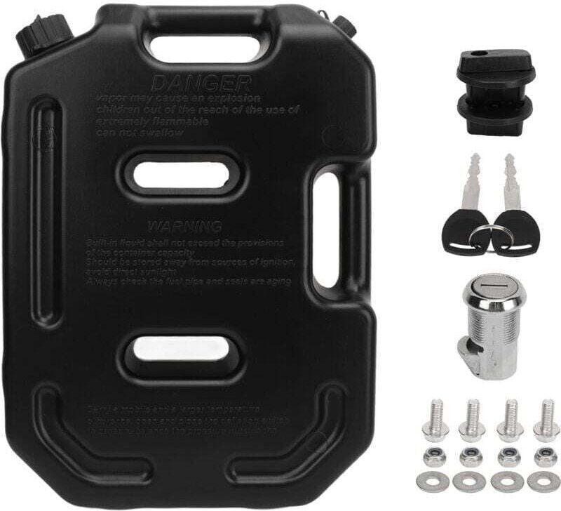 ZVD - Bidon d'essence noir de 10 litres pour moto, vtt, utv