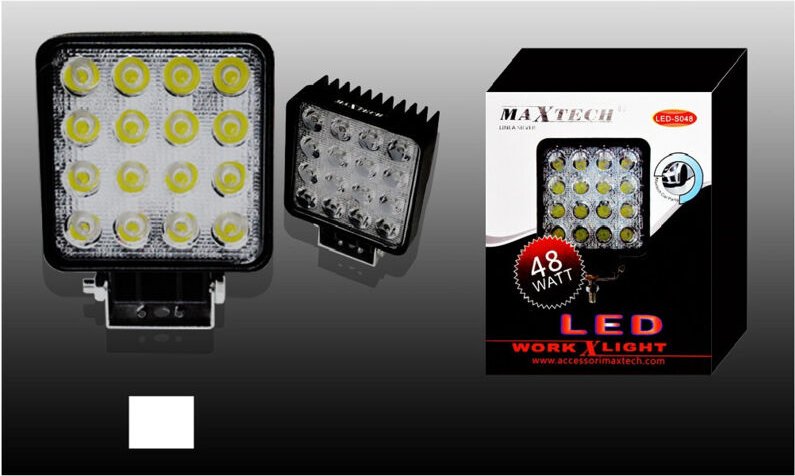 Trade Shop Traesio - Trade Shop - 48WATT quadratische led-arbeitsleuchten für auto boot maxtech LED-S048 -