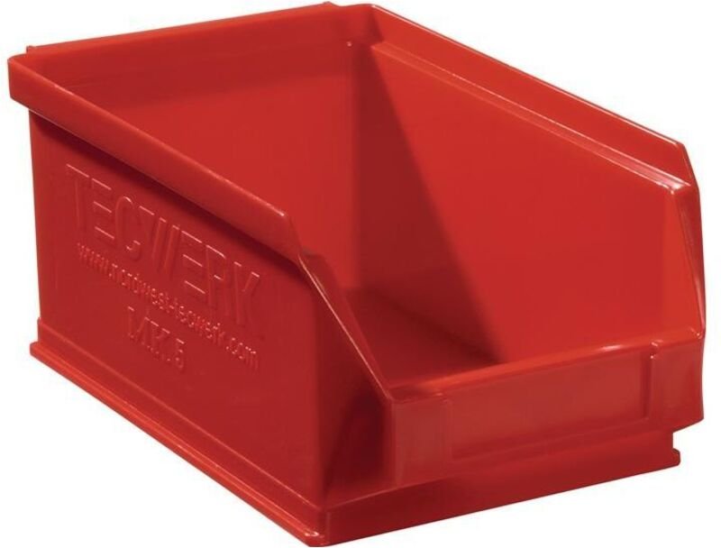 Sichtlagerkasten L160/140xB100xH75mm PE rot