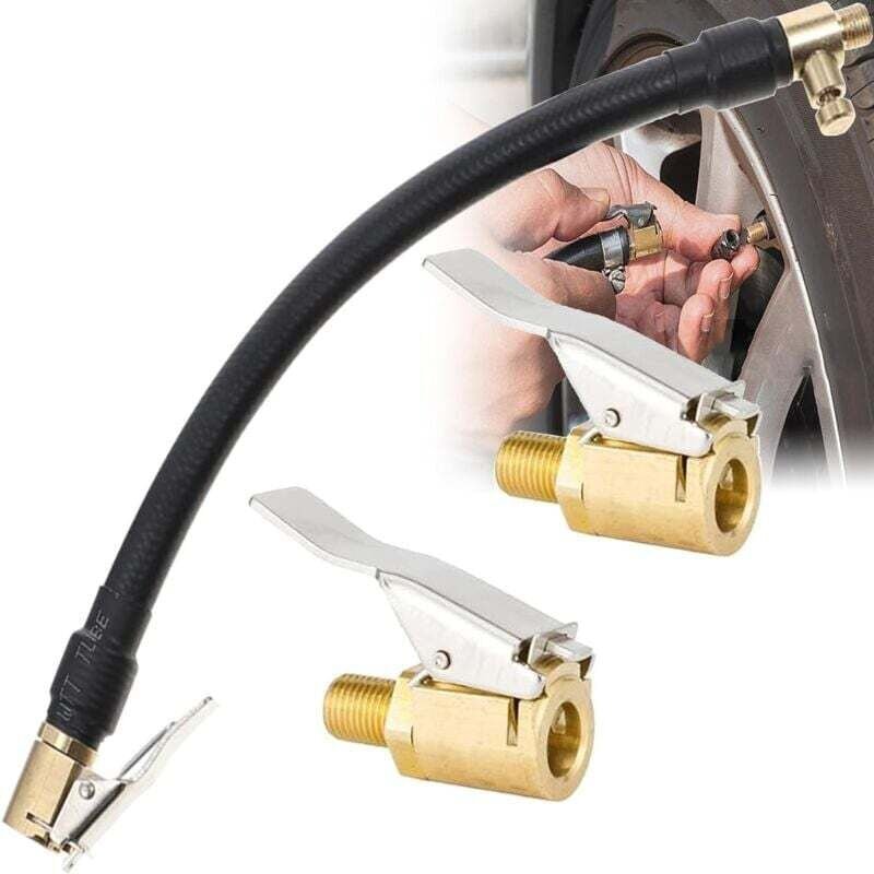 Gonfleur de Valve avec Tuyau d'Extension pour Pompe à Vélo et Adaptateurs Pneu Voiture