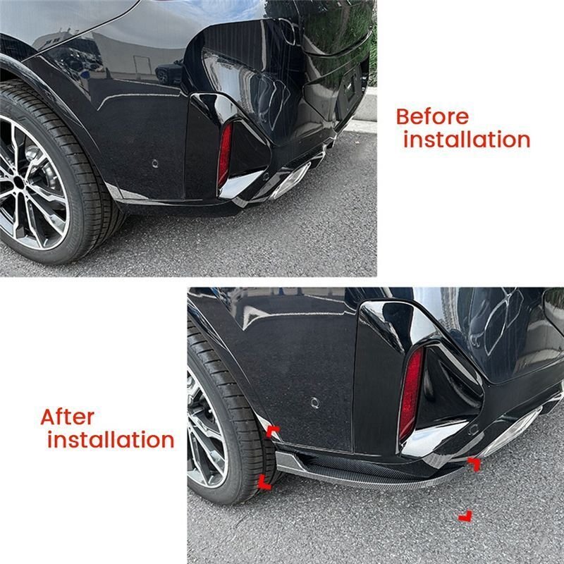 FüR X4 G02 LCI M Sport 2022+ HeckstoßStange Lippenwinkel Diffusor Splitter Spoilerschutz Kohlefaser