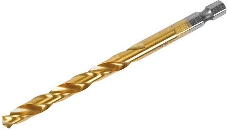 Titanbohrer 4x95mm HSS/M2, DIN338, 135°, Schnellspann-Sechskant - TITANBOHRER