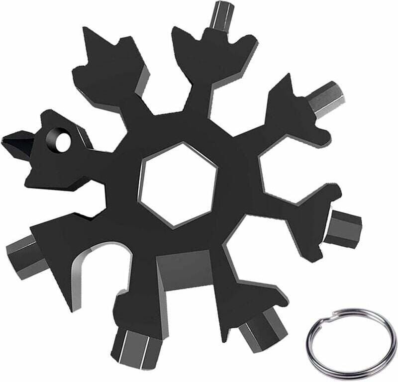 18-in-1-Schneeflockenwerkzeug aus Edelstahl, Schraubendreher, tragbarer Flaschenöffner, Weihnachtsgeschenk (Reisen, Camp...