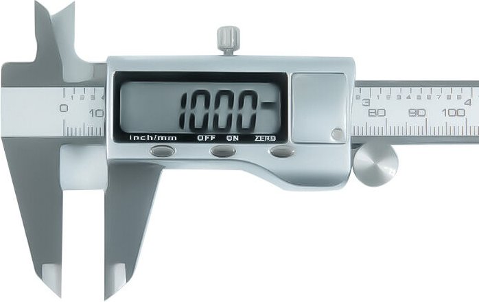 Memkey - Elektronischer digitaler Messschieber aus Edelstahl, 150 mm, Messwerkzeuge mit extra großem LCD-Display, Zoll/m...