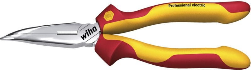 Flachrundzange Professional electric mit Schneide gebogene Form, ca. 40° Zuführen leicht gemacht 160 mm Elektrikerzange,...