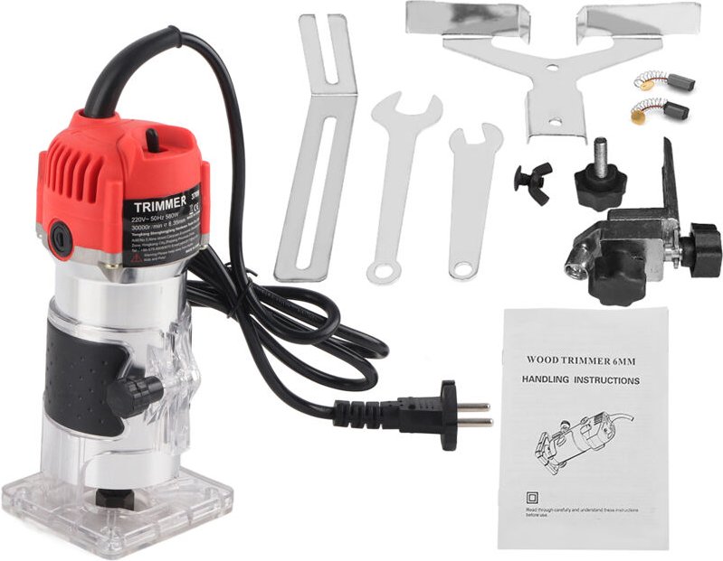 Eosnow - 220 v 30000 U/min elektrischer Handschneider, Holzlaminator, Frswerkzeug-Set (EU-Stecker)