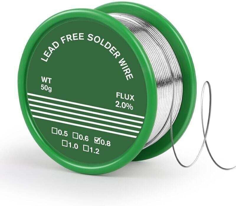 0,8 mm Lötzinn, 50 g Lötzinn, Lötzinn mit Flussmittel, Lötzinn mit Kolophoniumkern, Lötdraht zum Löten von Bauteilen und...