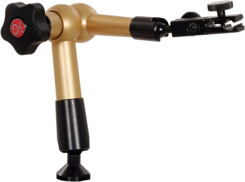 HG Hydraulisches Messstativ-Gestänge (ohne Fuß) mit mechanischer Feineinstellung am Uhrenhalter, Ausladung: 220 mm