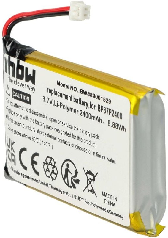 Vhbw - Akku Ersatz für Dogtra BP37P2400 für Hundehalsband Hunde-Trainer (2400 mAh, 3,7 v, Li-Polymer)