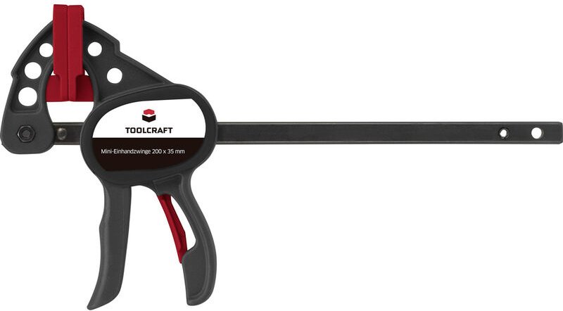 Mini-Einhandzwinge 100 x 35 mm 250 Nm Toolcraft 1574784 Spann-Weite (max.):100 mm Produktabmessung,